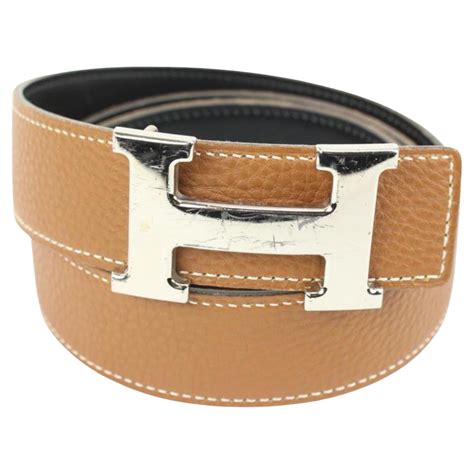 hermes belt brown and silver|reversible Hermes belt.